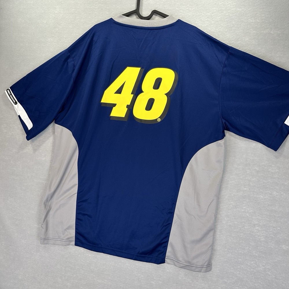 NASCAR Team Lowe's Racing Jimmie Johnson #48 Block Print Performance Shirt 2XL